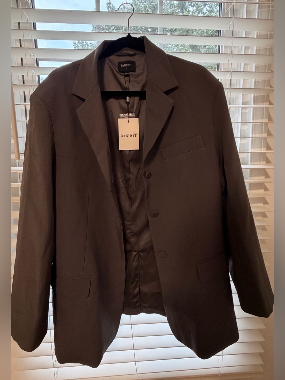 Bardot women gray Notch-Lapel Blazer